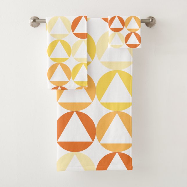 Triangles and circles in vintage style Towel (Insitu)