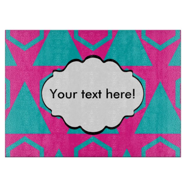 Triangles and honeycombs pattern cutting board (Front)