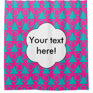 Triangles and honeycombs pattern shower curtain