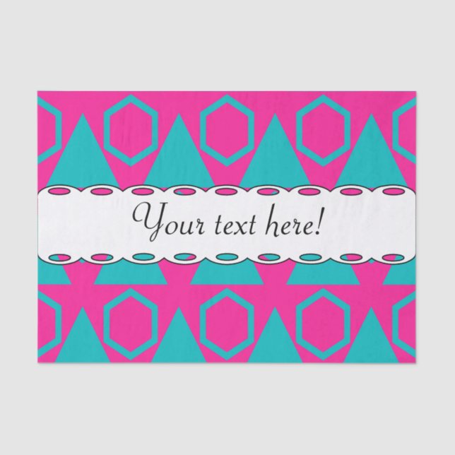 Triangles and honeycombs pattern tissue paper (Front)