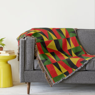 Triangles Black History  Throw Blanket