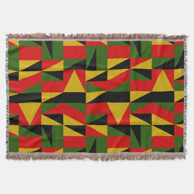 Triangles Black History  Throw Blanket (Front)