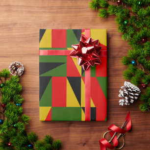 Triangles Black History  Wrapping Paper