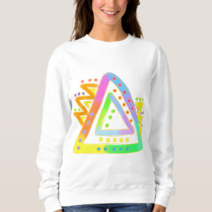 Triangles Colorful Abstract Art to Wear Sweatshirt
