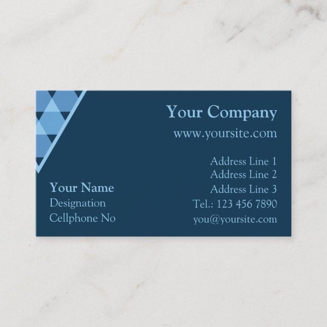 Triangles Decoration Business Card (Front)