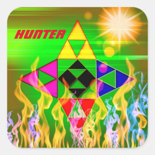 Triangles Galore Kid's Collection - Square Sticker