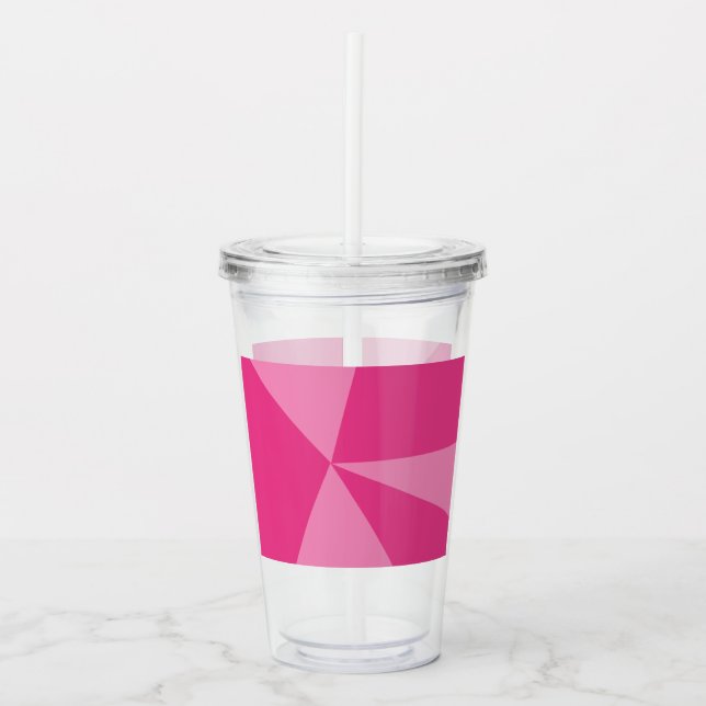 Triangles geometric pattern acrylic tumbler (Front)