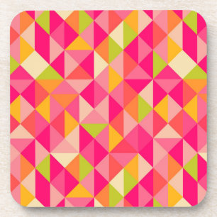 Triangles geometrical pattern coaster