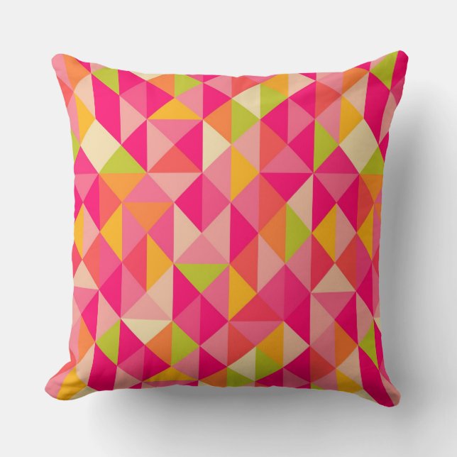 Triangles geometrical pattern cushion (Front)