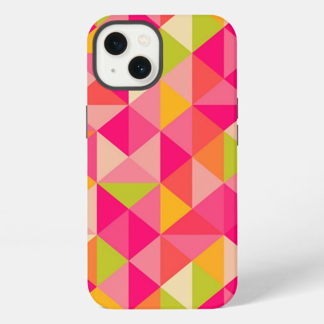 Triangles geometrical pattern iPhone case (Back)