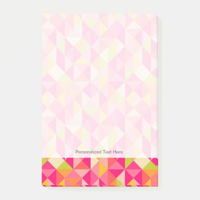 Triangles geometrical pattern post-it notes (Front)