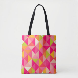 Triangles geometrical pattern tote bag