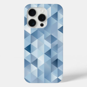 Triangles in blue and grey iPhone 15 pro case