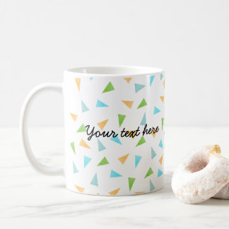 Triangles in pastel colours, modern pattern coffee mug