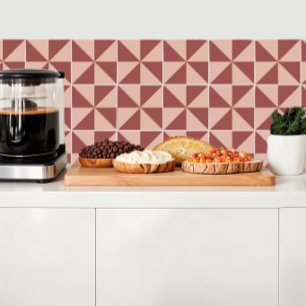 Triangles in sienna and pink quartz geometric tile