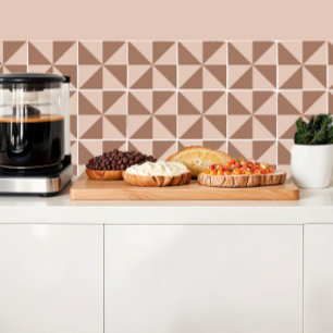 Triangles Mocha mousse geometric pattern Tile
