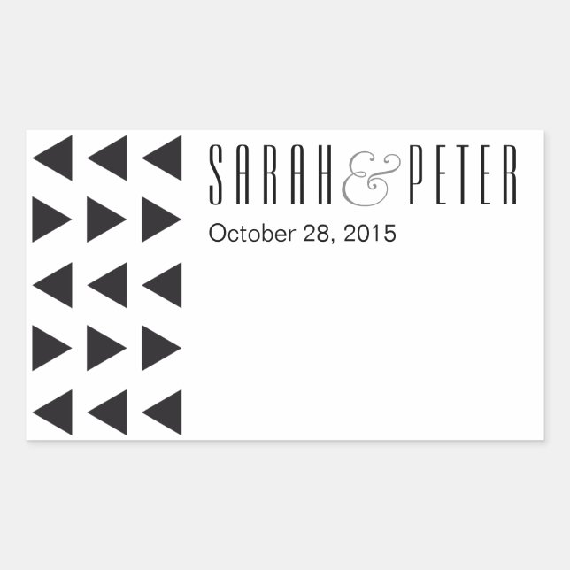 Triangles modern personalised stickers (Front)