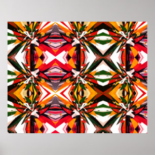 Triangles of Colour on a Modern Wall Poster