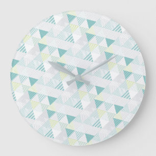 Triangles Pattern 4 Large Clock