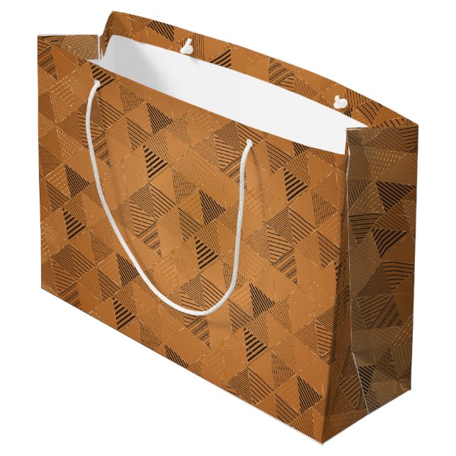 Triangles Pattern 5 Large Gift Bag (Back Angled)