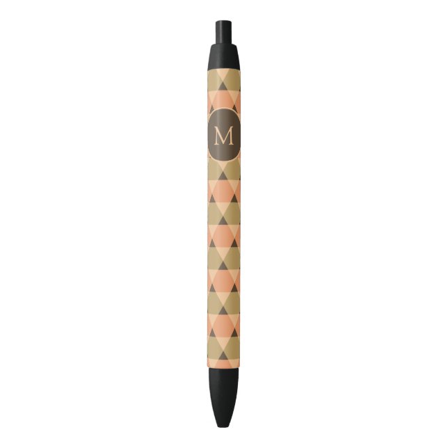 Triangles Pattern Black Ink Pen (Front Vertical)