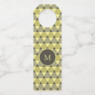 Triangles Pattern Bottle Tag