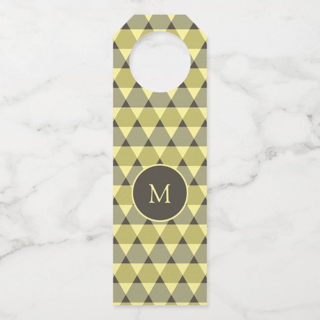 Triangles Pattern Bottle Tag (Front)