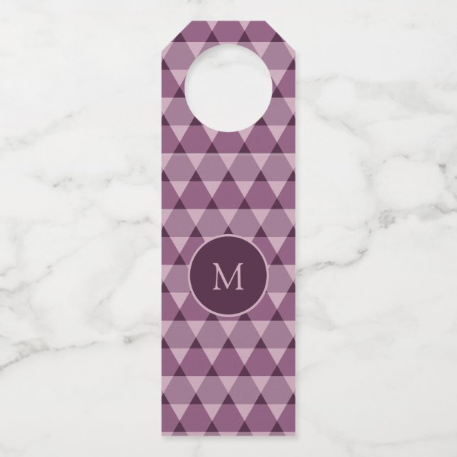 Triangles Pattern Bottle Tag (Front)