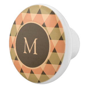Triangles Pattern Ceramic Knob