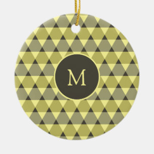 Triangles Pattern Ceramic Tree Decoration
