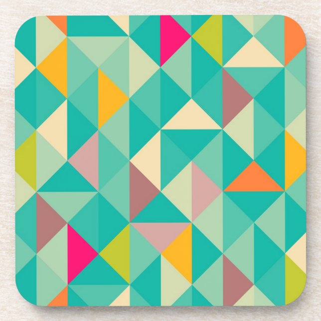 Triangles pattern coaster (Front)