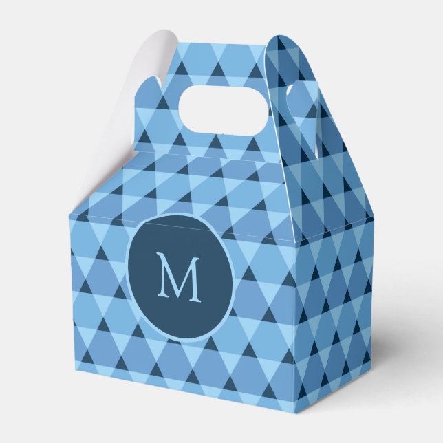 Triangles Pattern Favour Box (Front Side)