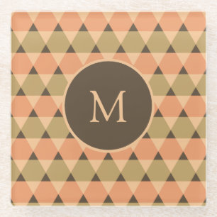 Triangles Pattern Glass Coaster