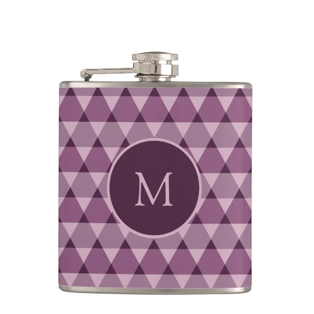 Triangles Pattern Hip Flask (Front)