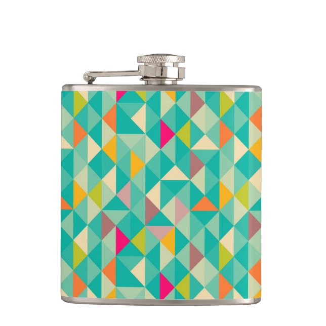 Triangles pattern hip flask (Front)