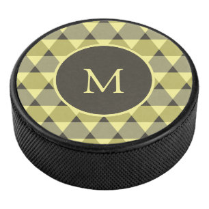 Triangles Pattern Hockey Puck