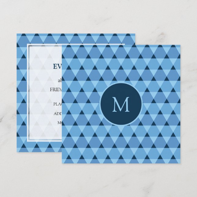 Triangles Pattern Invitation (Front/Back)