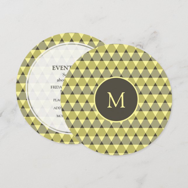 Triangles Pattern Invitation (Front/Back)