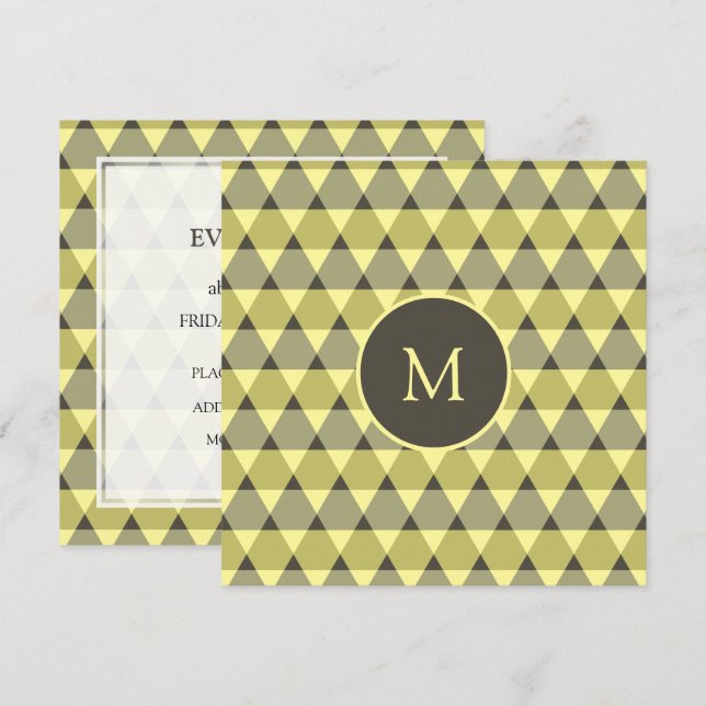 Triangles Pattern Invitation (Front/Back)