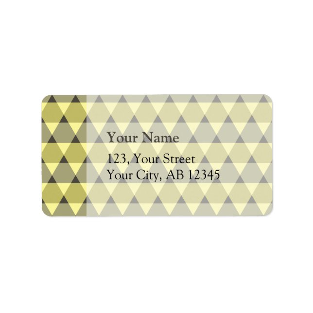 Triangles Pattern Label (Front)