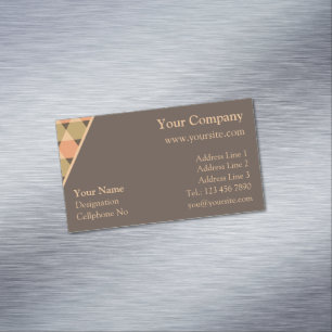 Triangles Pattern Magnetic Business Card