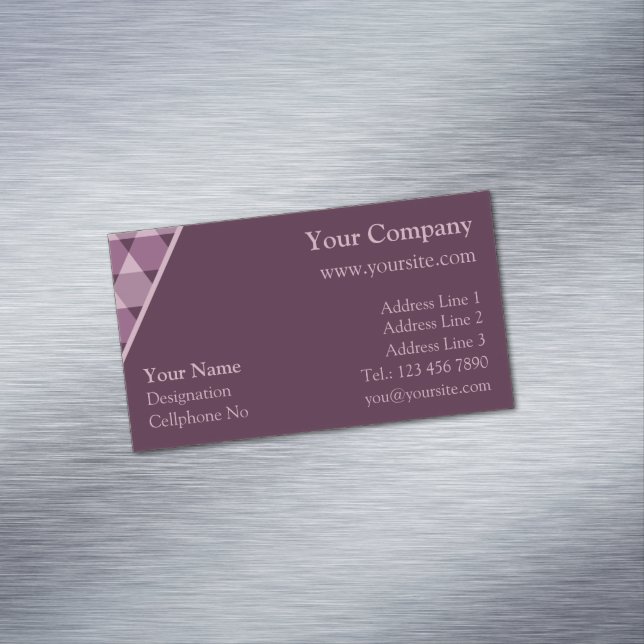Triangles Pattern Magnetic Business Card (In Situ)