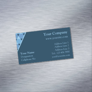 Triangles Pattern Magnetic Business Card