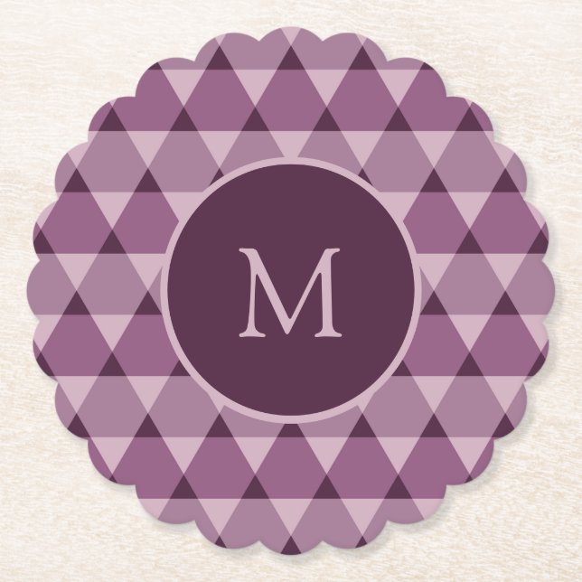 Triangles Pattern Paper Coaster (Front)