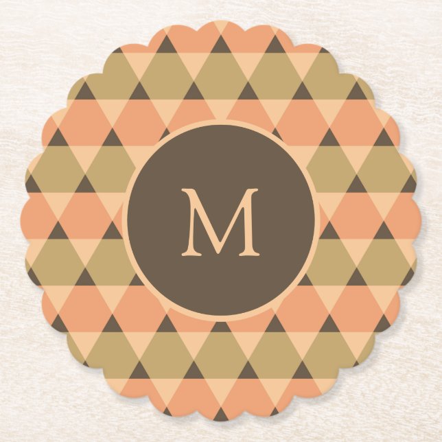 Triangles Pattern Paper Coaster (Front)