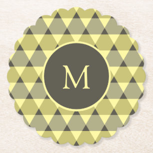 Triangles Pattern Paper Coaster