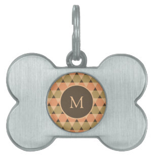 Triangles Pattern Pet ID Tag