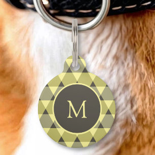 Triangles Pattern Pet Tag