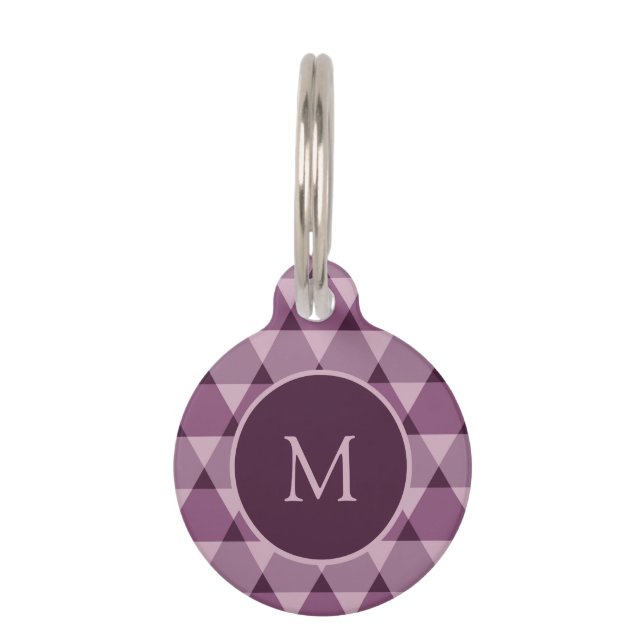 Triangles Pattern Pet Tag (Front)