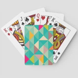 Triangles pattern playing cards